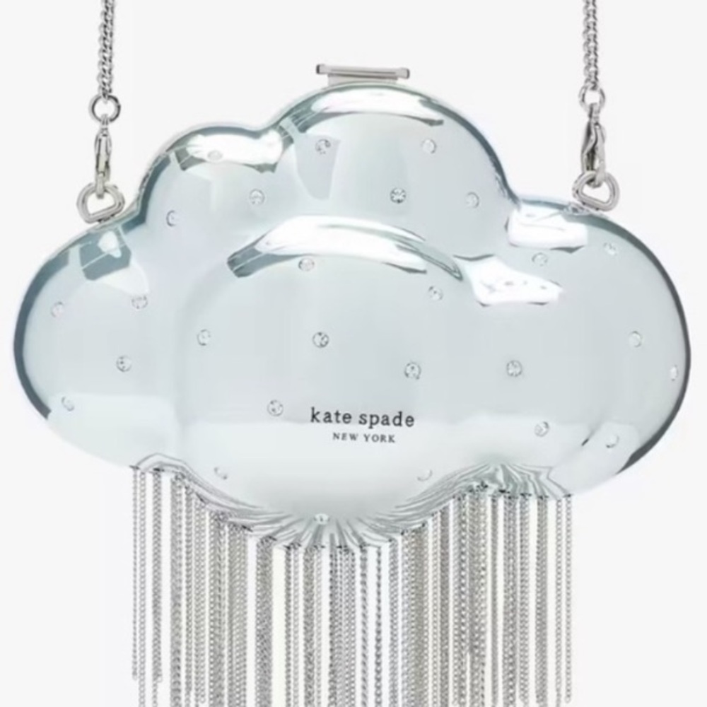 Kate Spade Shade Crystal Embellished 3d Cloud Crossbody Bag Clutch